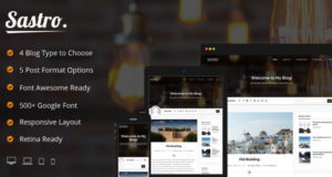 Sastro – 4 Persönliches Blog Typ WordPress Layout